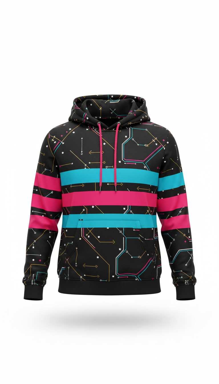 Influencer-Branded Hoodie With Embroidered Logo