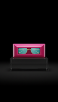 Statement Sunglasses In Vivid Pink Case